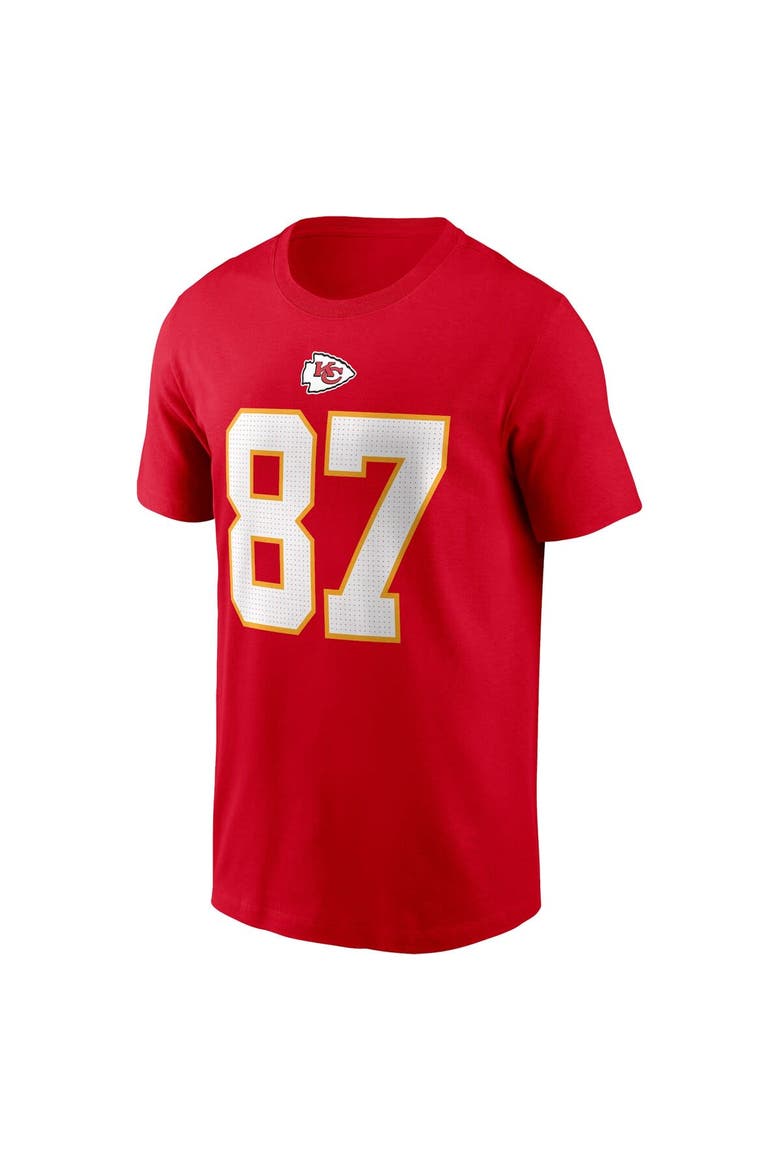 Men's Nike Travis Kelce Red Kansas City Chiefs Player Name & Number T-Shirt, Alternate, color, Red