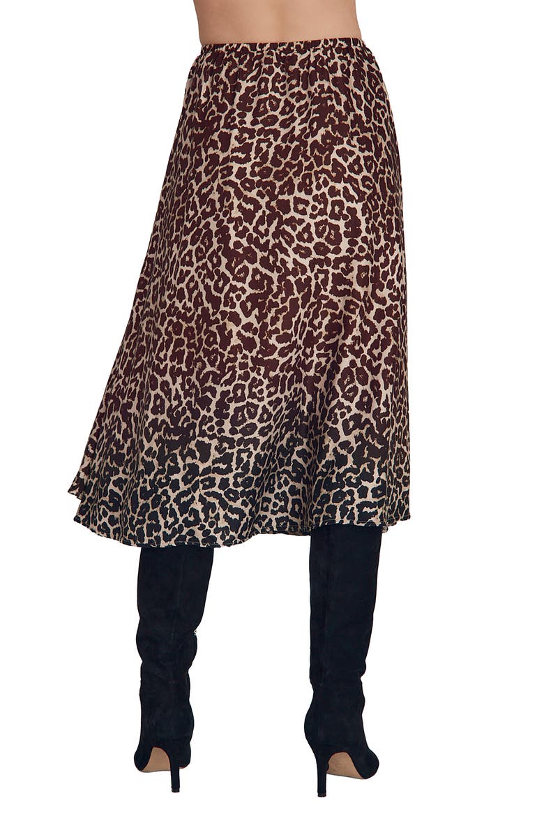 Bella Dahl Gathered Midi Skirt, Alternate, color, Ombre Leopard Print