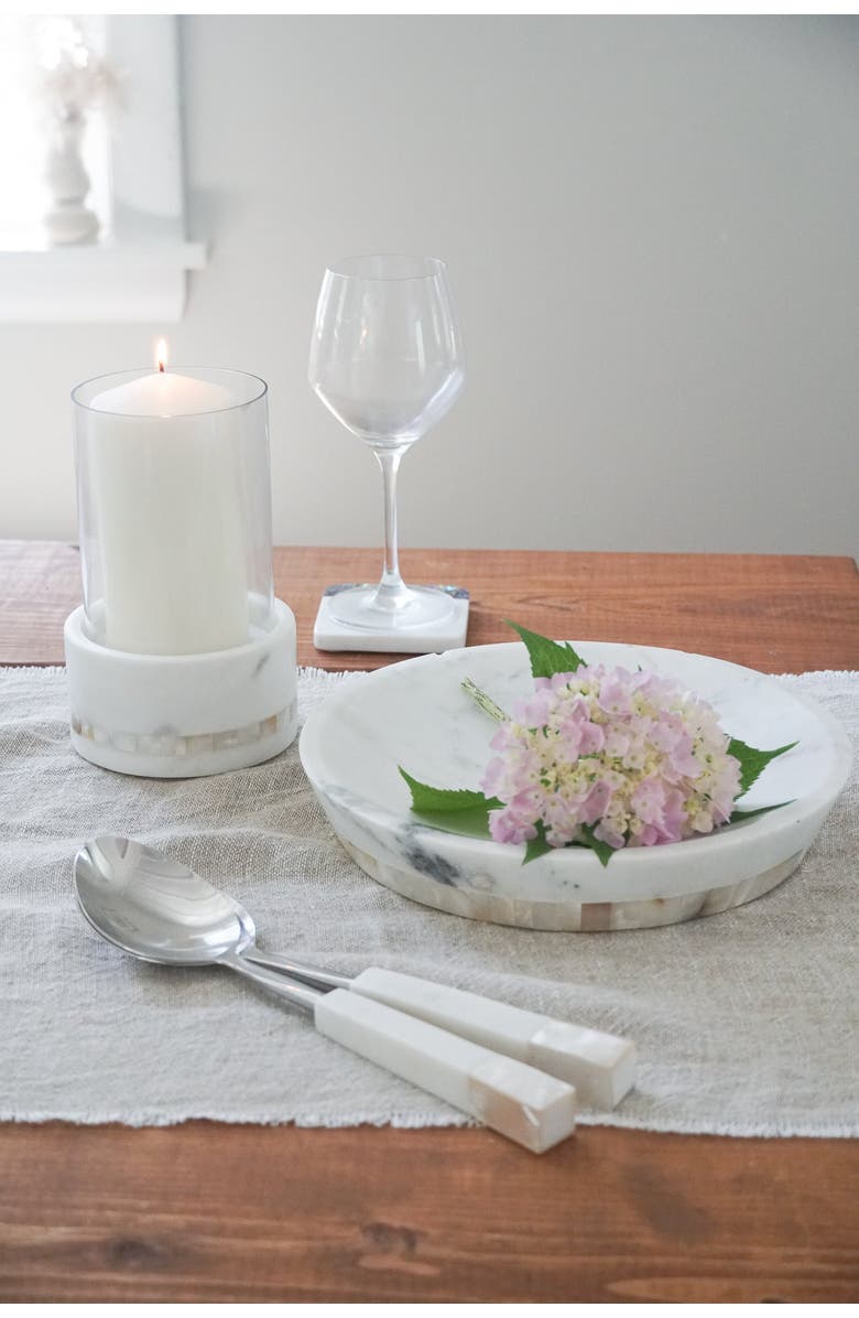 Anaya So Soft Linen Table Runner, Alternate, color, White