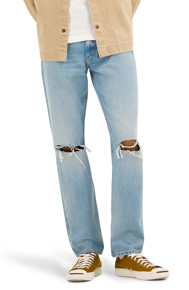 Lee West Ripped Regular Straight Leg Jeans, Main, color, Mills Crossing