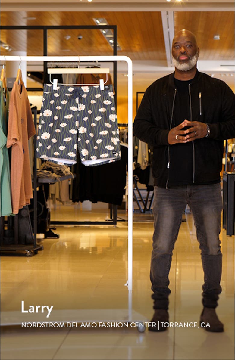 Tropical Print Board Shorts, sales video thumbnail