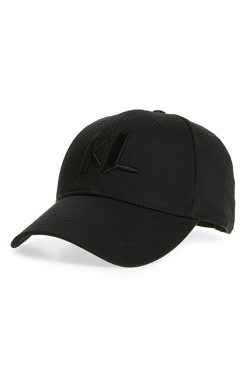 Karl Lagerfeld Logo Embroidered Baseball Hat In Black