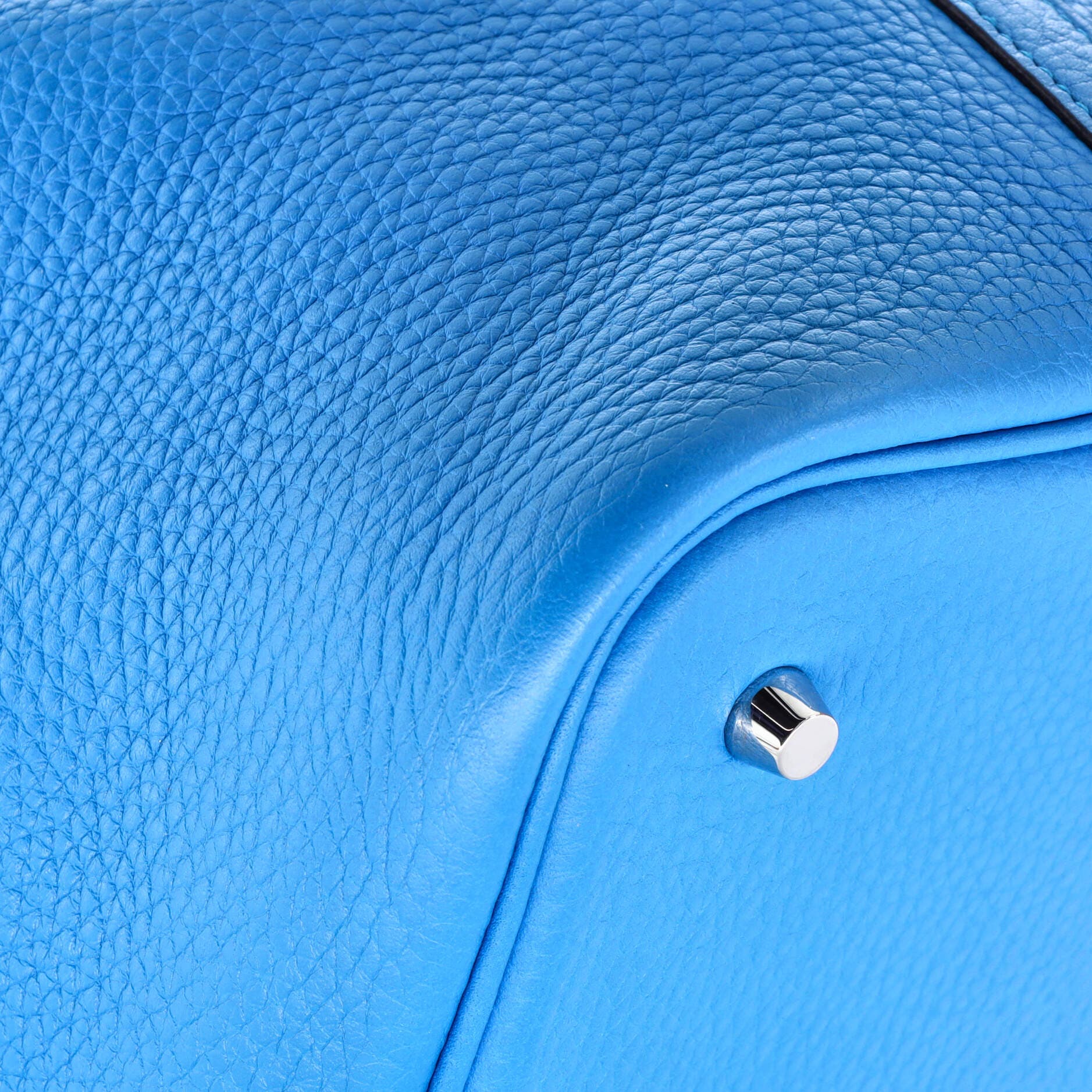 Pre-Owned Hermes Picotin Lock Bag Clemence MM, Alternate, color, Bleu Zanzibar