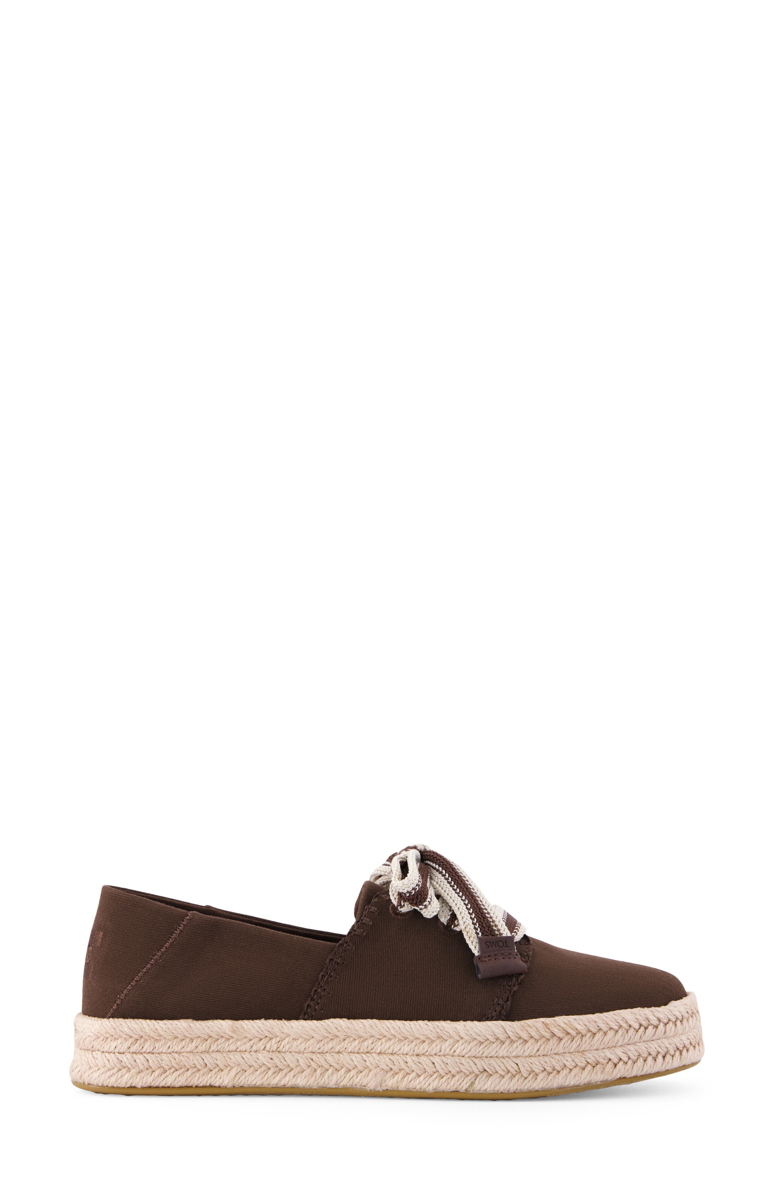Carolina Lace-Up Espadrille, Alternate, color, DARK BROWN