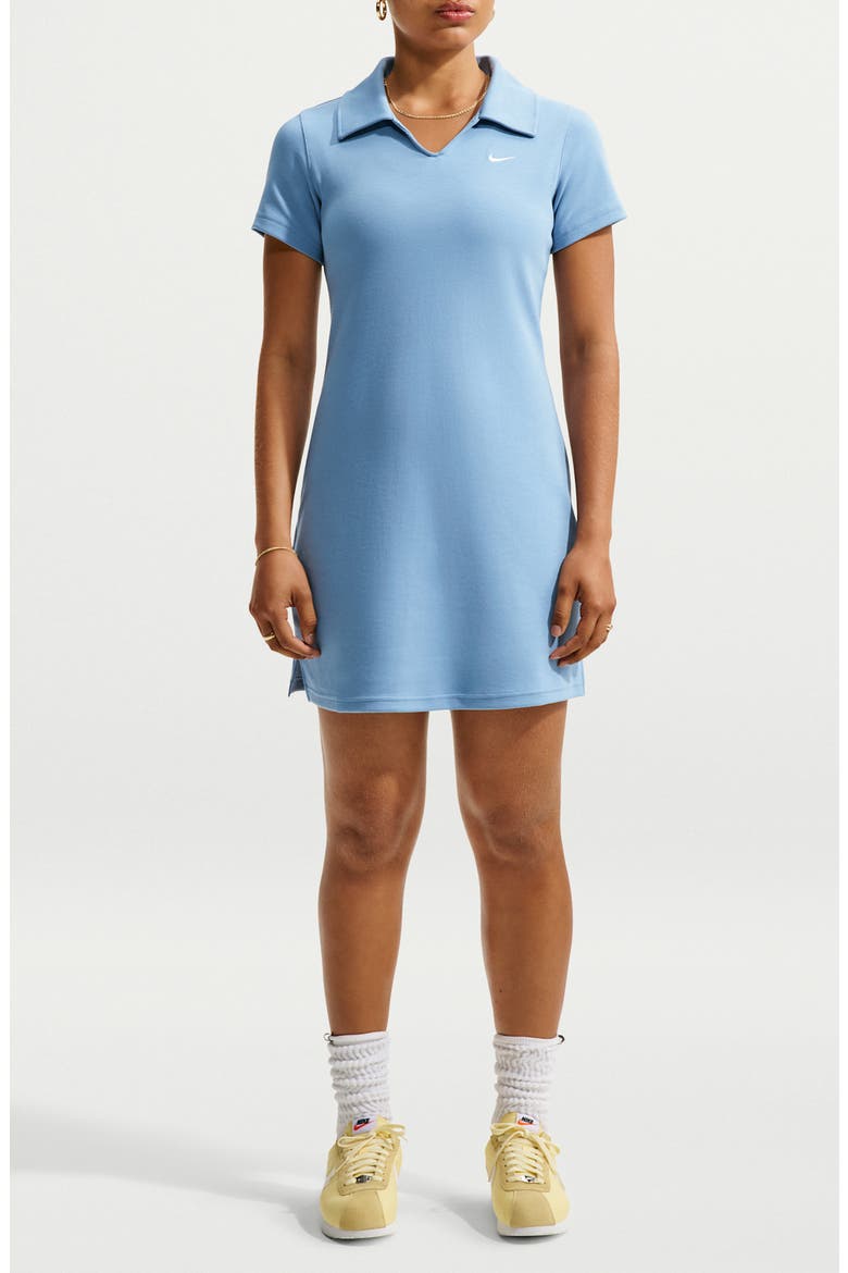 Polo Dress, Main, color, WORK BLUE/ WHITE