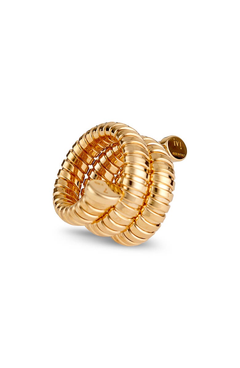 IVI Los Angeles Gaia Triple Twist Ring, Main, color, Yellow Gold