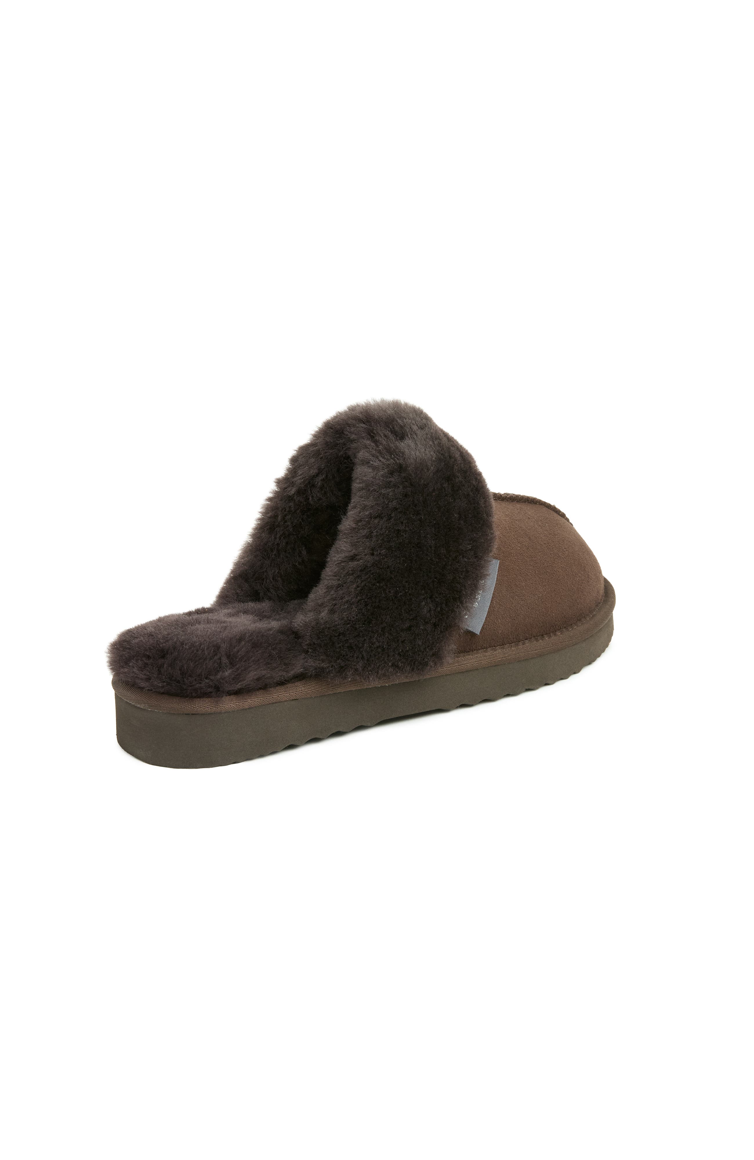 Studio Fur Edge Mule Slippers, Alternate, color, Chocolate