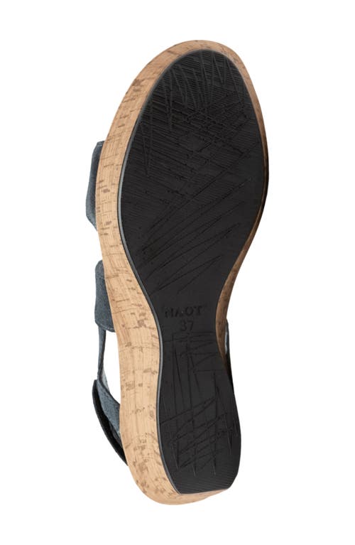 Naot Sunrise Platform Wedge Sandal In Charcoal Suede