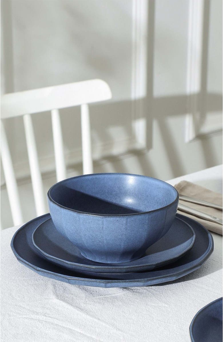 Stone Lain Rio Stoneware 12-Piece Dinnerware Set, Alternate, color, Blue