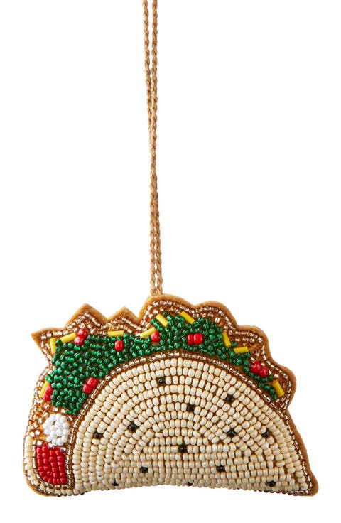Taco Beaded Ornament