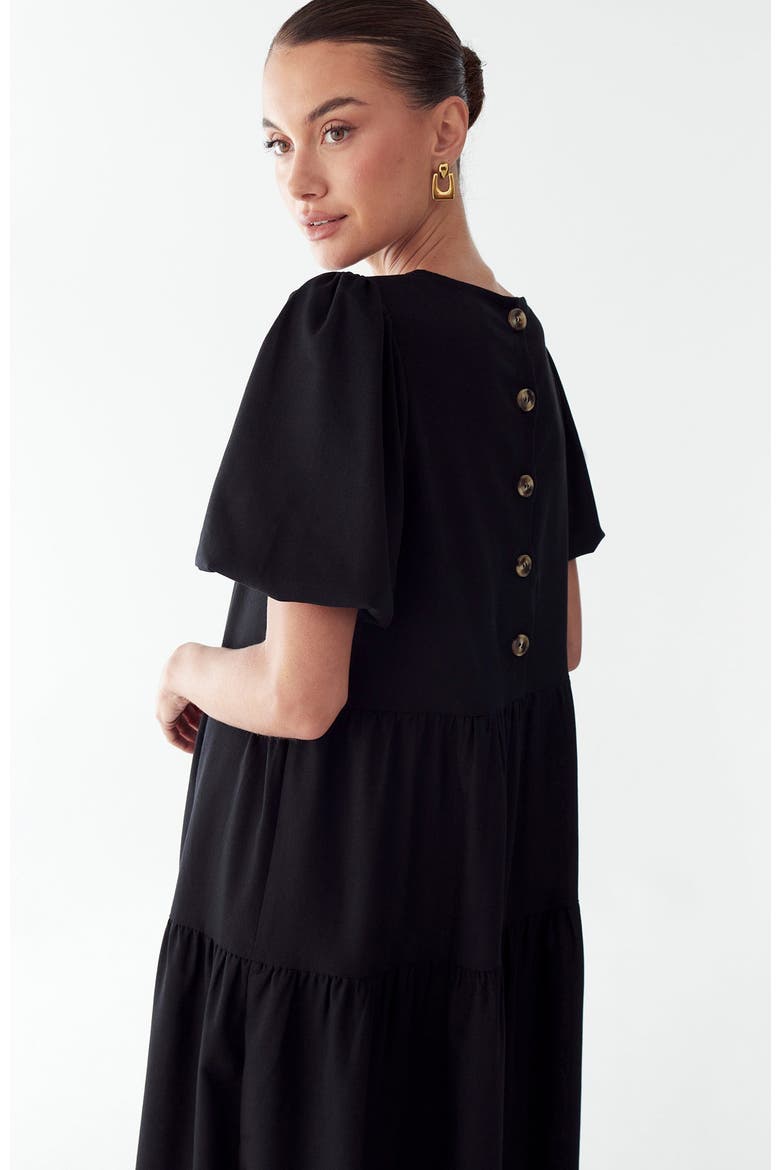 Sitia Midi Dress, Alternate, color, Black