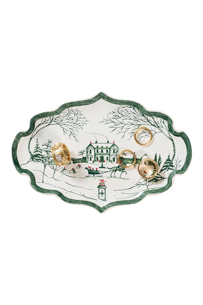 Country Estate Winter Frolic Tray, Alternate, color, EVERGREEN