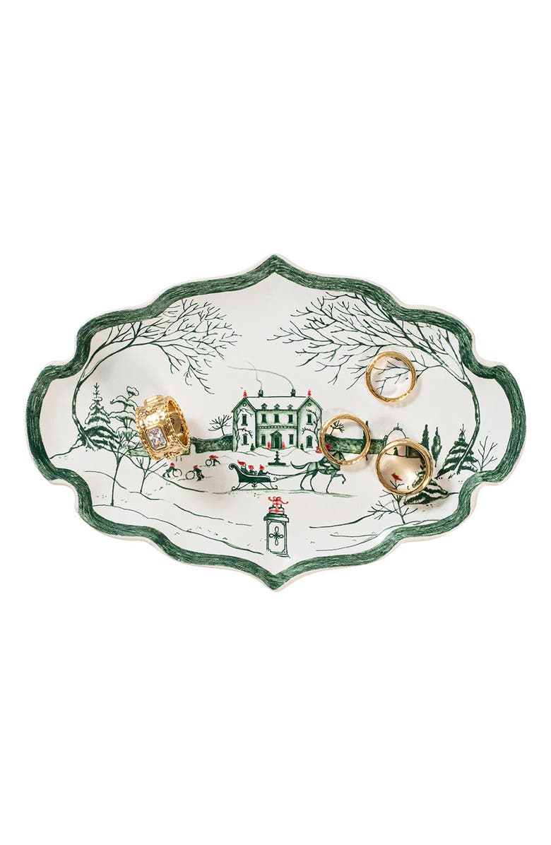 Juliska Country Estate Winter Frolic Tray, Alternate, color, Evergreen