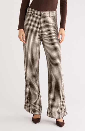 DL1961 Desi Houndstooth Cotton Wide Leg Pants