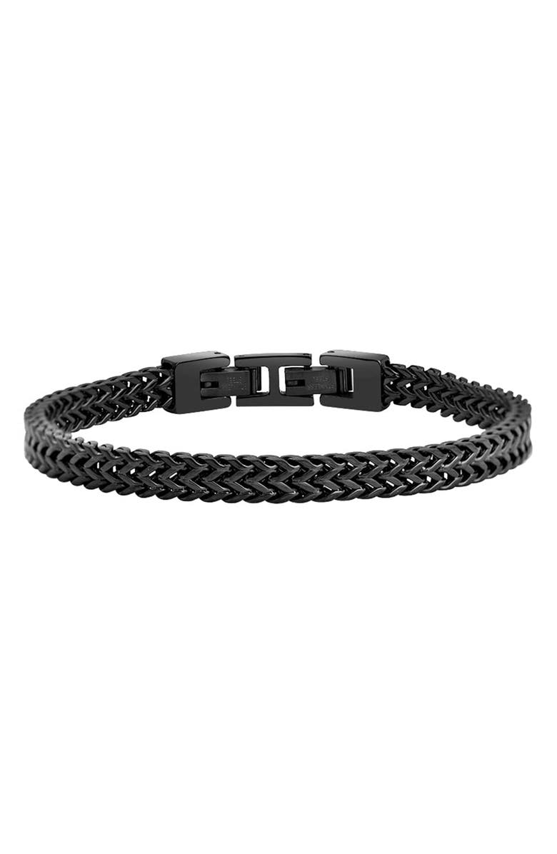 GEOFFREY BEENE Franco Chain Bracelet, Main, color, Black