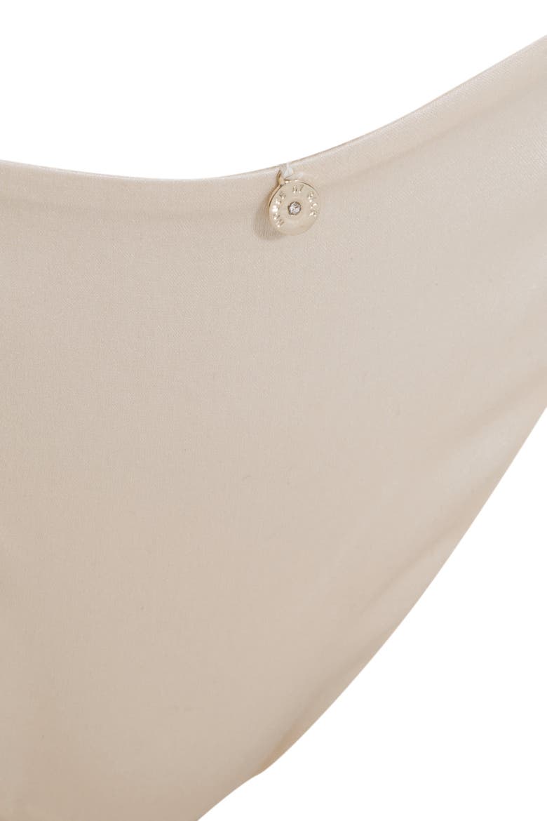 Silk Triangle Thong, Alternate, color, Champagne