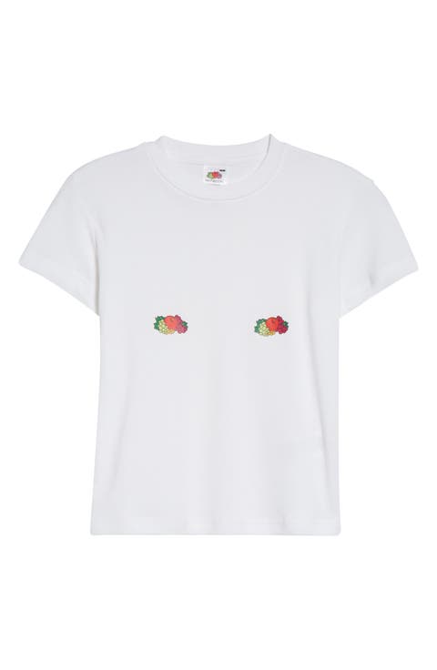 x Fruit of the Loom Double Logo Baby Tee