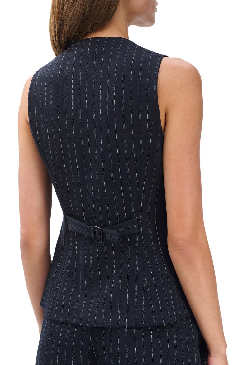 Irina Ponte Longline Vest, Alternate, color, NAVY MULTI