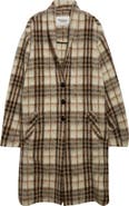 Isabel Marant Étoile Gabriel Plaid Wool Blend Coat