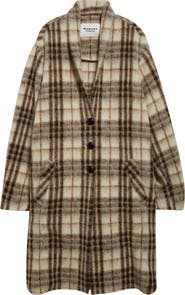 Isabel Marant Étoile Gabriel Plaid Wool Blend Coat