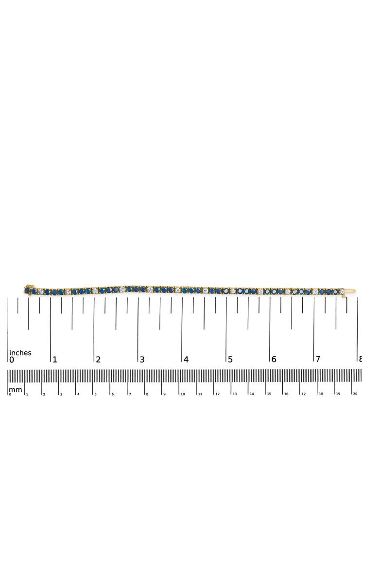 Haus of Brilliance 18K Gold 1 1/5 Cttw Diamond & Blue Sapphire Tennis Bracelet, Alternate, color, Yellow