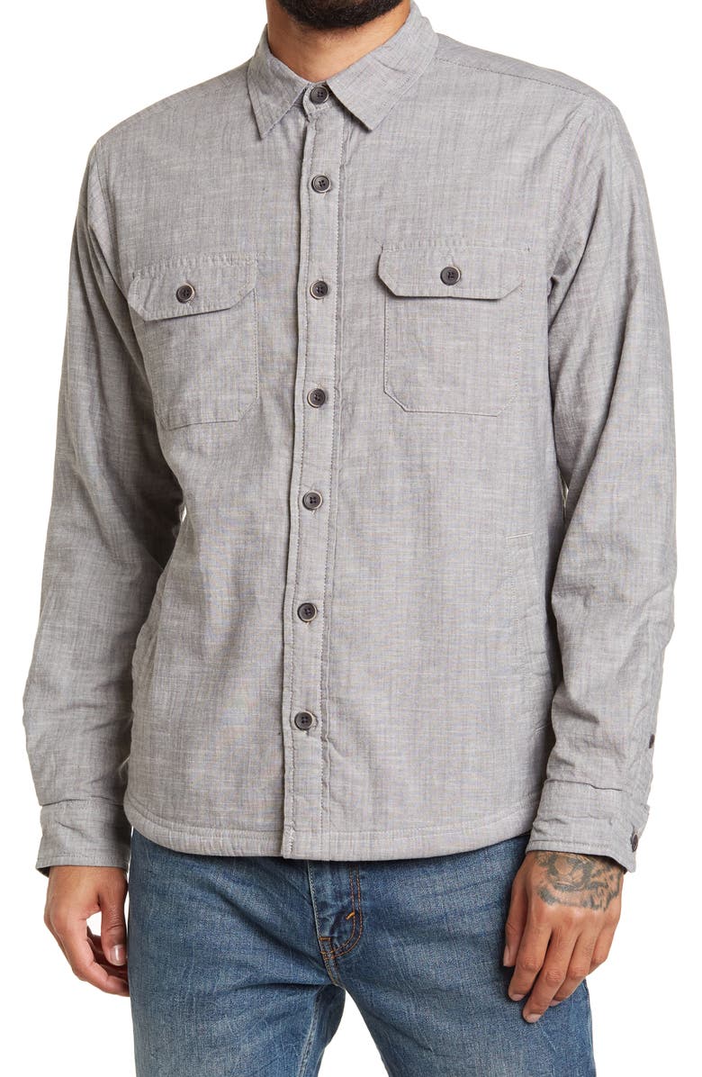 Tailor Vintage Airotec Performance Faux Shearling Lined Shirt Jacket, Main, color,