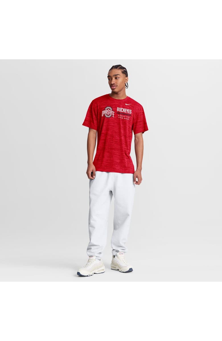 Nike Men's Nike Scarlet Ohio State Buckeyes Sideline Velocity Dri-FIT T-Shirt, Alternate, color, Scarlet