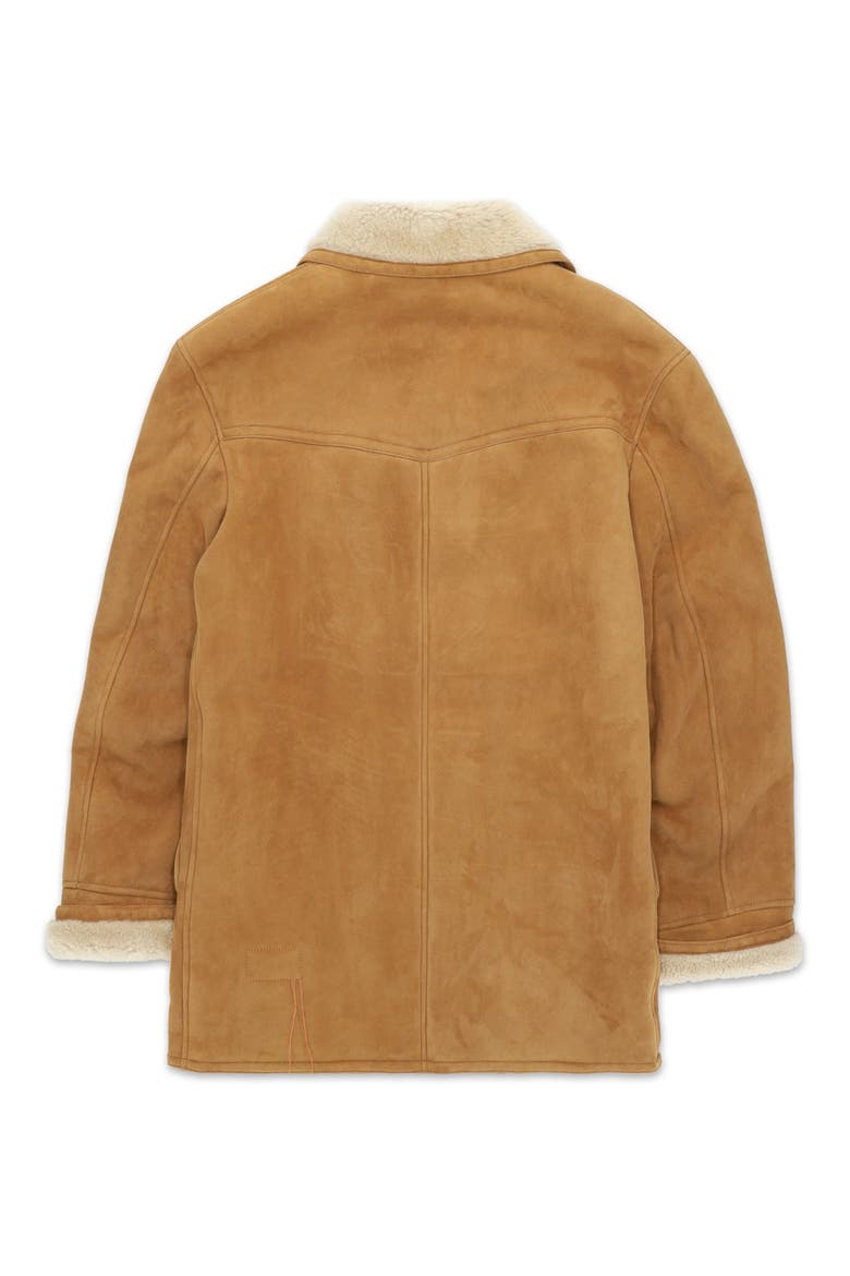 Shearling Double Breasted Jacket, Alternate, color, Camel