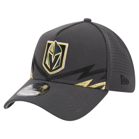 Men's New Era Gray Vegas Golden Knights Zig Zag 39THIRTY A-Frame Perforated Flex Hat