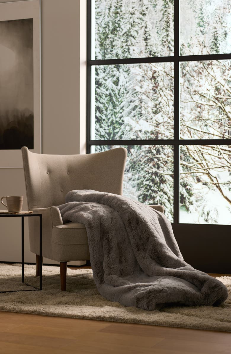 Cozy Earth Extra Weight Large Cuddle Blanket, Alternate, color, Dove Grey