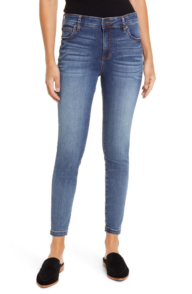 KUT from the Kloth Donna High Waist Ankle Skinny Jeans, Main, color,