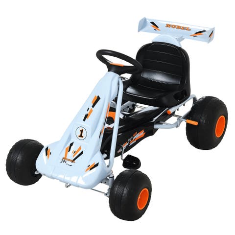 Kids Pedal Go Kart with Adjustable Seat, Handbrake