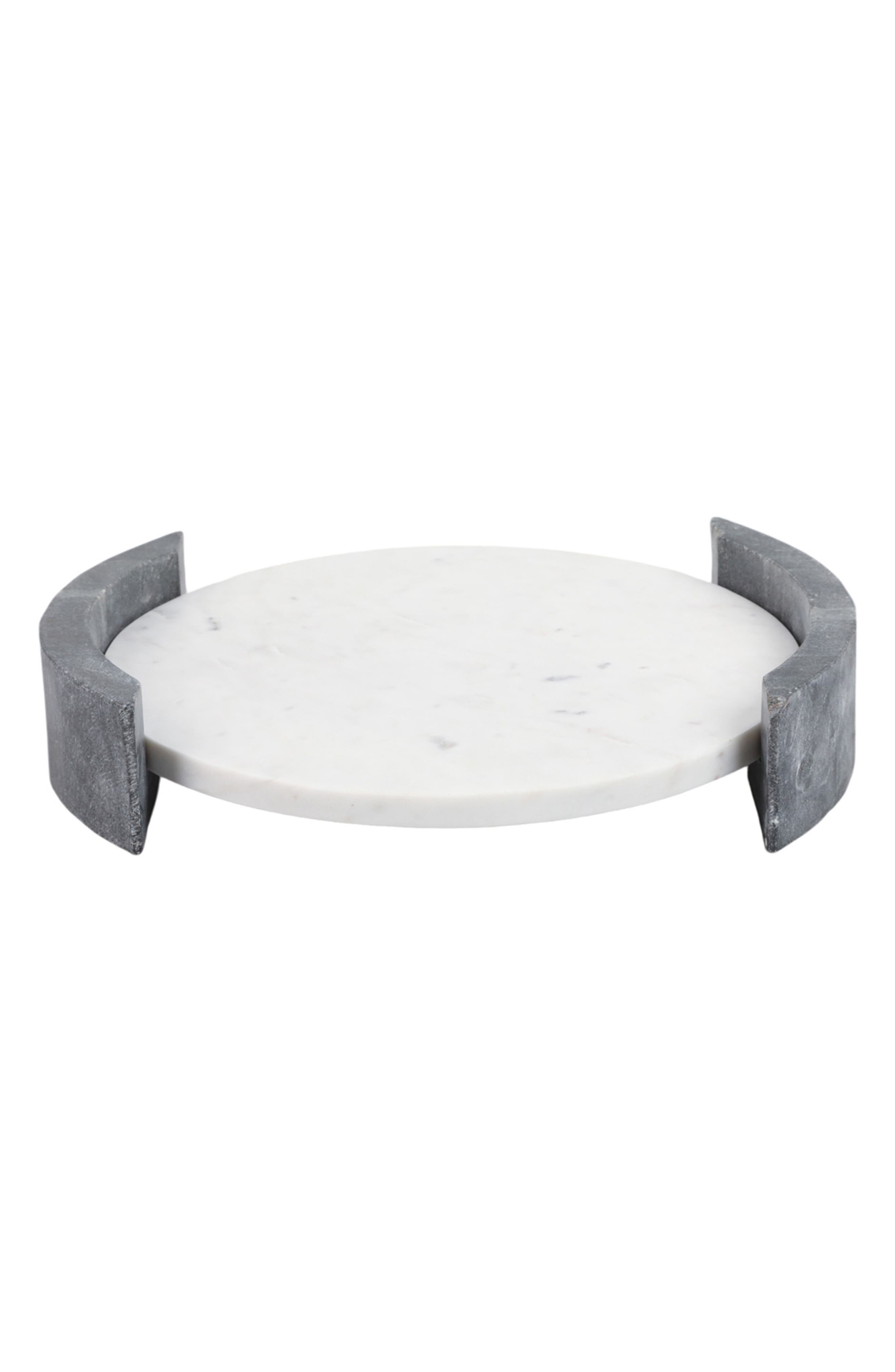 R16 HOME Black & White Marble Tray