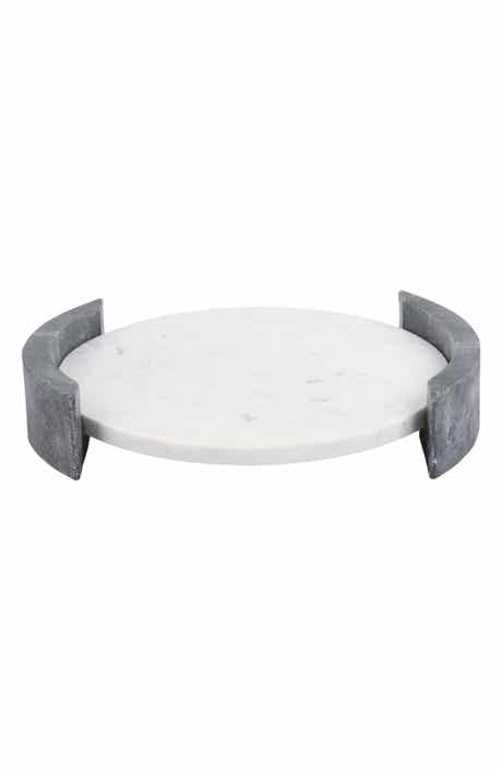R16 HOME Black & White Marble Tray