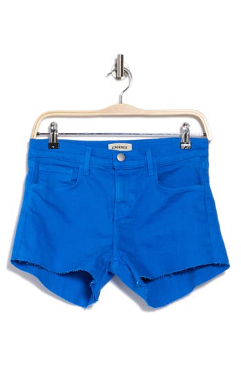 L Agence L'agence Audrey Cutoff Shorts In Azure