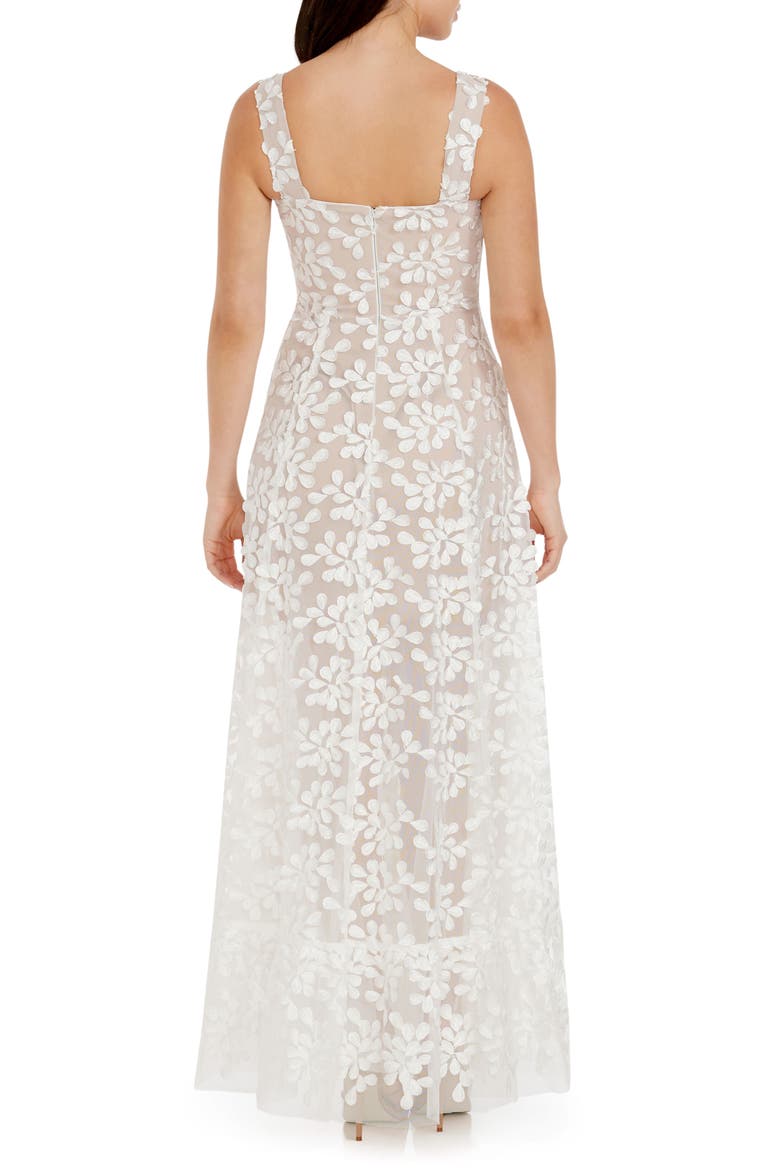 Anabel Semisheer Sweetheart Neck Gown, Alternate, color, OFF WHITE