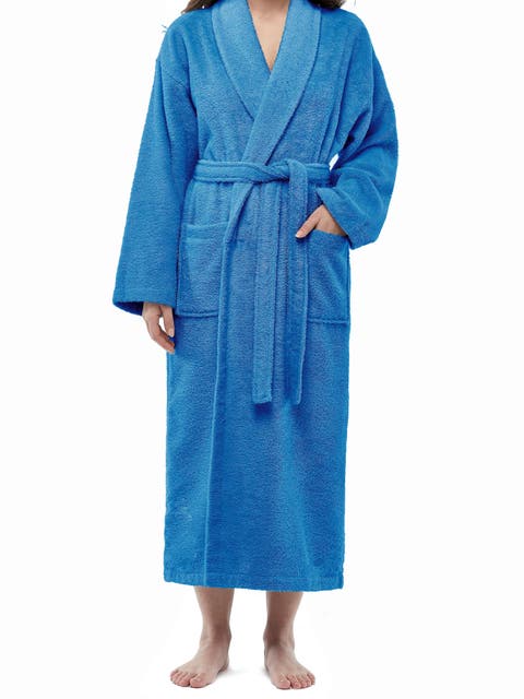 Shawl Collar Turkish Terry Cotton Bathrobe for Women