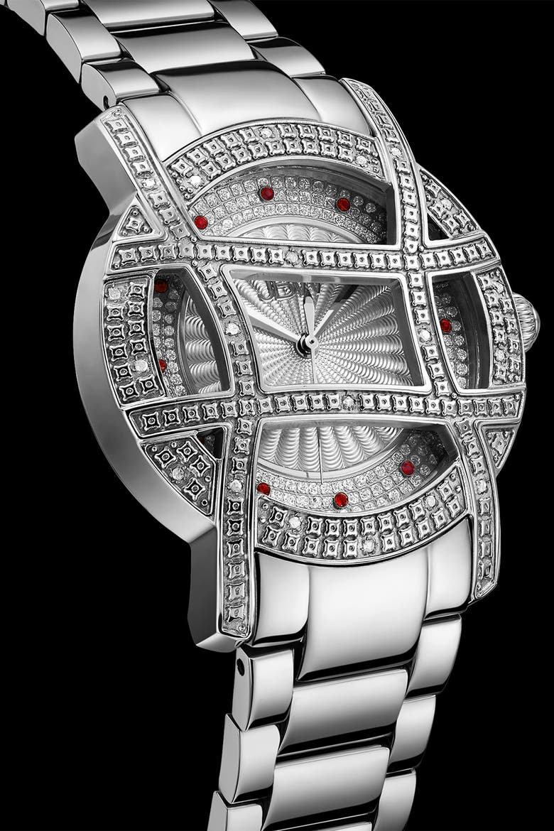 Olympia 10 Year Anniversary Diamond Bracelet Watch, 38mm - 0.20 ctw, Alternate, color, SILVER