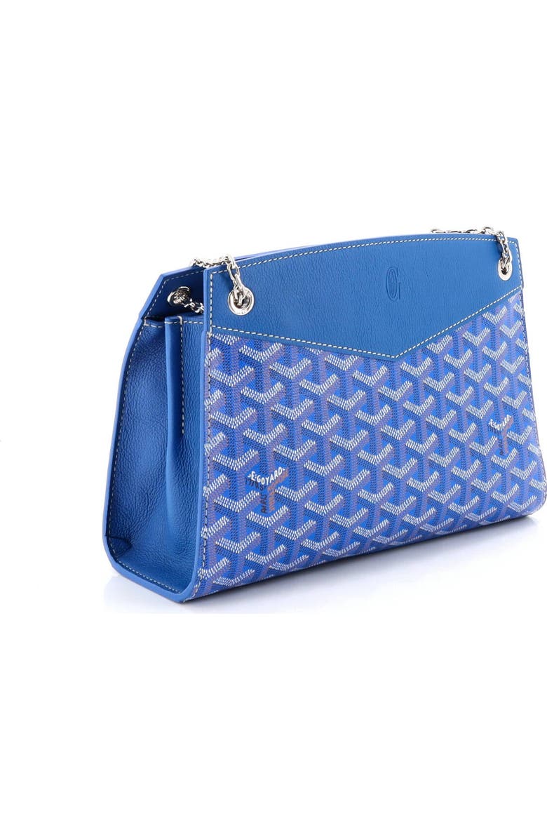Pre-Owned Goyard Structured Rouette Chain Shoulder Bag Coated Canvas PM, Alternate, color, Blue
