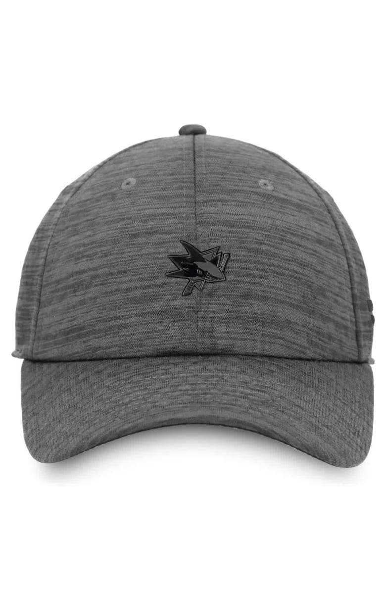 FANATICS Men's Fanatics  Heather Charcoal San Jose Sharks Authentic Pro Road Adjustable Hat, Alternate, color, Heather Charcoal