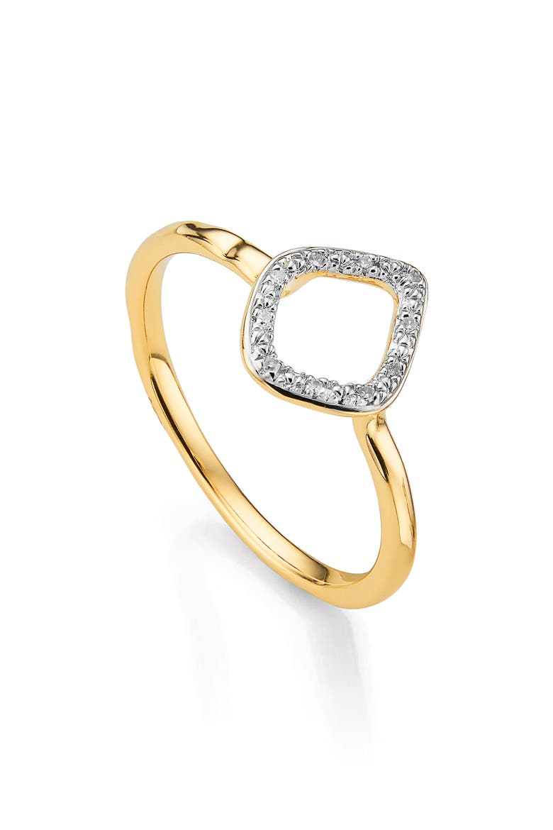 Riva Mini Kite Diamond Stacking Ring, Main, color, GOLD