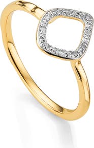 Monica Vinader Riva Mini Kite Diamond Stacking Ring
