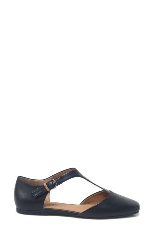 Gentle Souls Wyatt T-strap Flat In Black