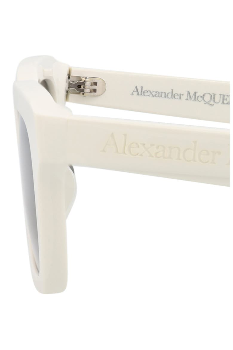 52mm Square Sunglasses, Alternate, color, WHITE WHITE GREY