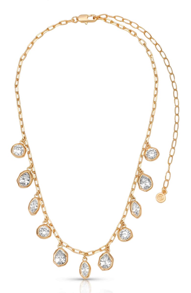 Ettika Molten Treasures Charm Necklace, Alternate, color, Gold