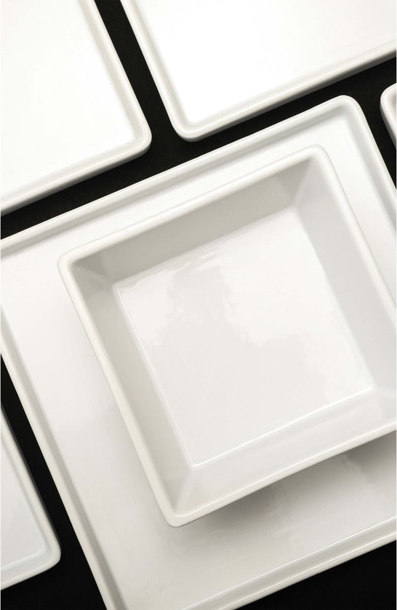 Stone Lain Grace Stoneware 12-Piece Dinnerware Set, Alternate, color, White