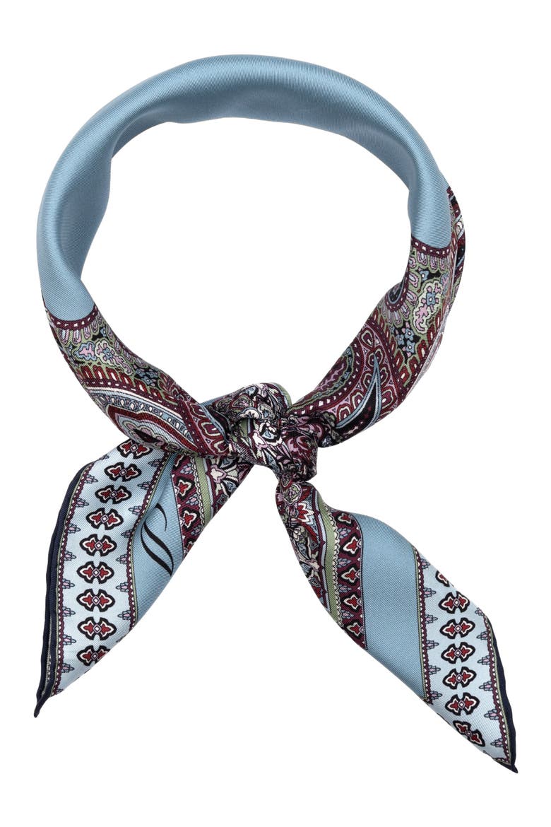 Marcello - Silk Neckerchief for Men, Alternate, color, Blue