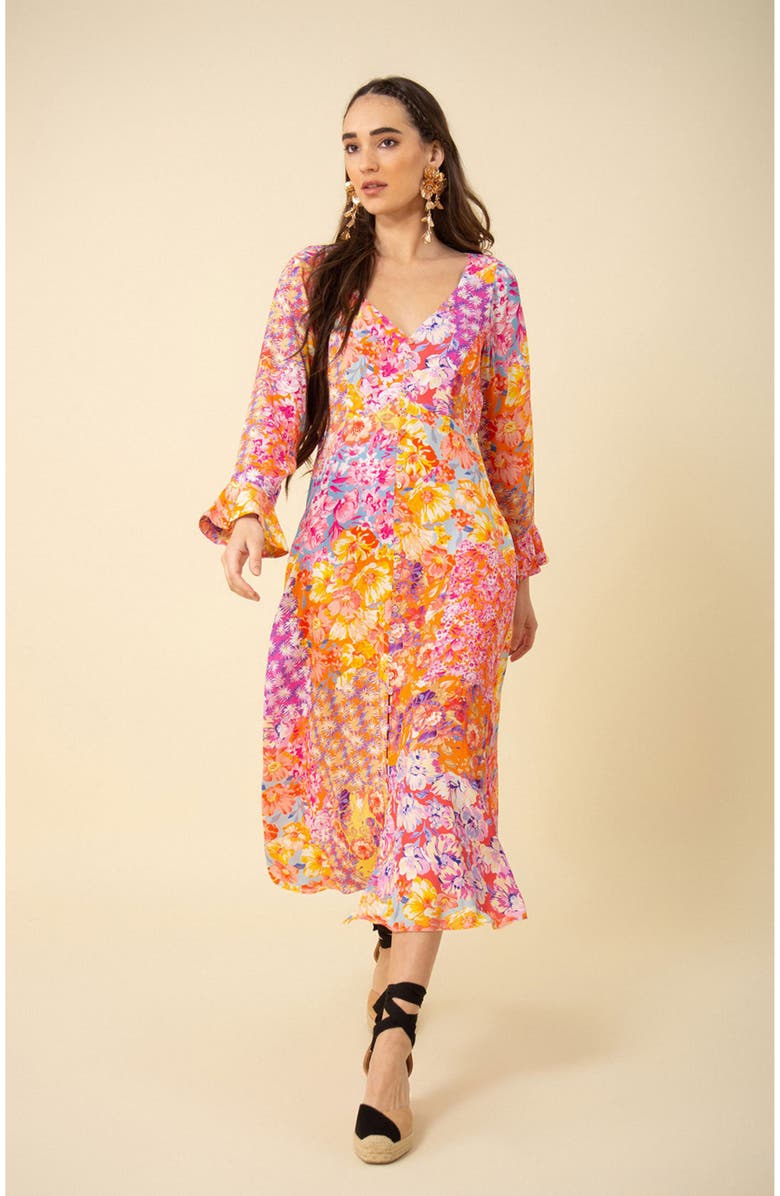 Hale Bob Rylee Midi Dress, Alternate, color, 