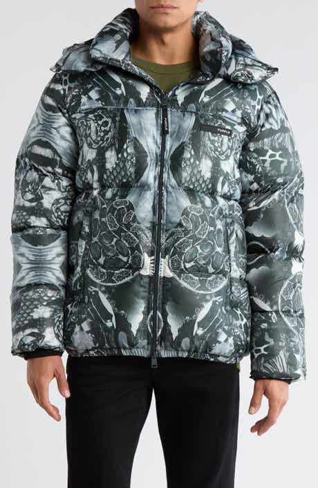 PURPLE BRAND Hooded Down Puffer Jacket