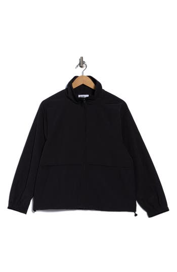 Elodie Stand Collar Windbreaker In Black